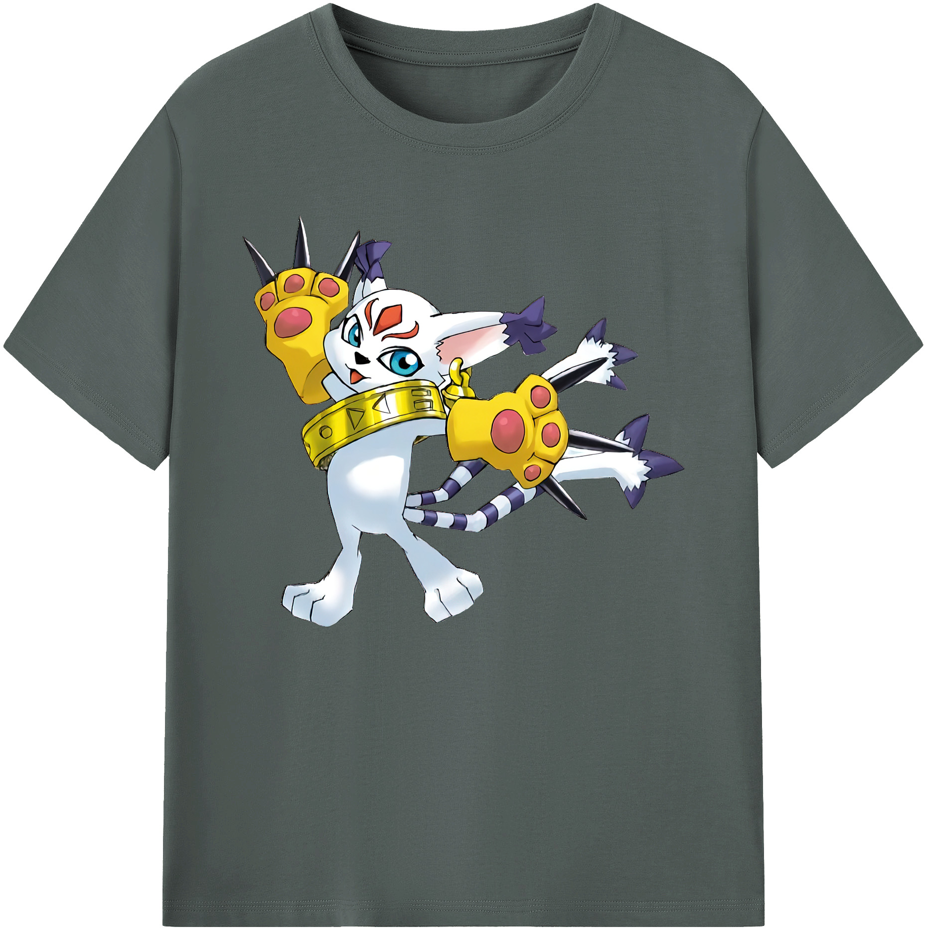 （画像用） Digimon デジタルモンスター/デジモン 綿100％ メンズ半袖Tシャツ｜肌触りやわらか＆通気性